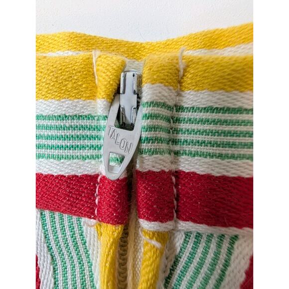 Vintage 70s Striped Skirt Blazer Suit White Size 12 - Picture 13 of 16